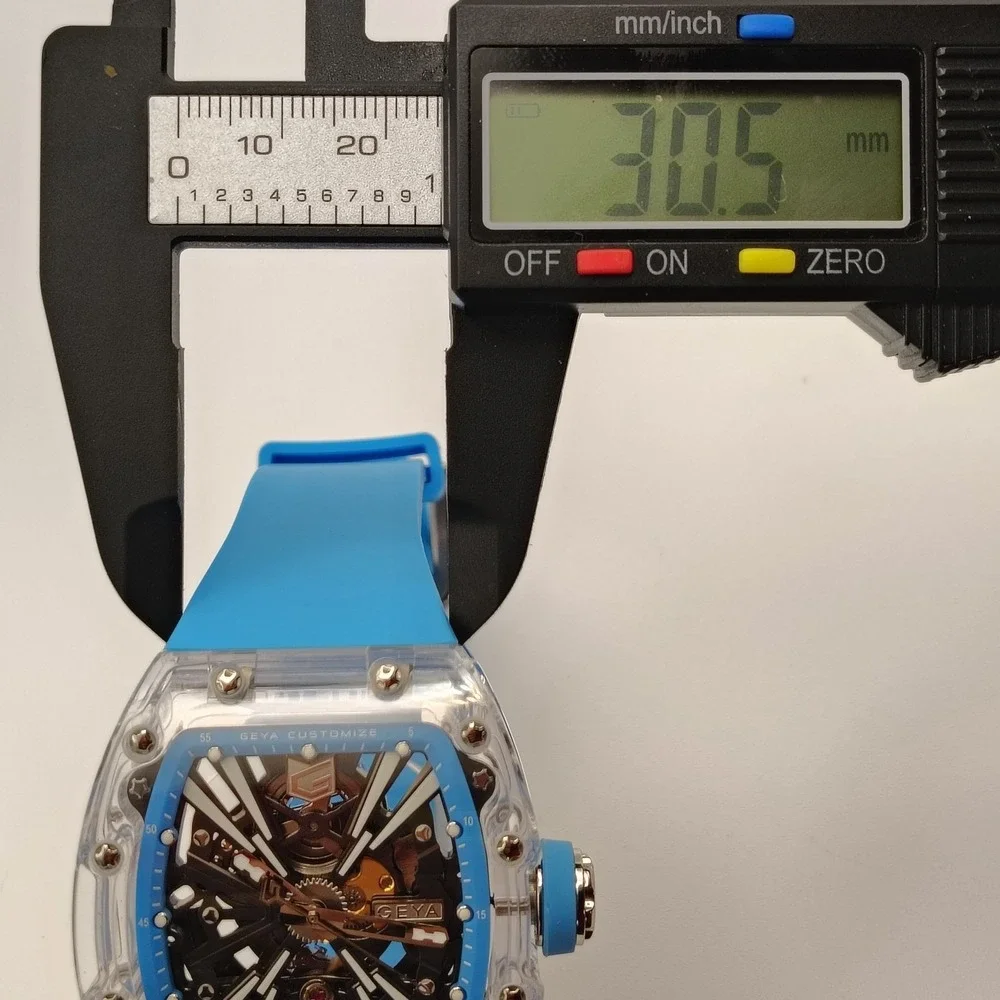 2026 Geya G78190 Crystal Shell‎ Series 55mm Mens Automatic Watch Full Box Set